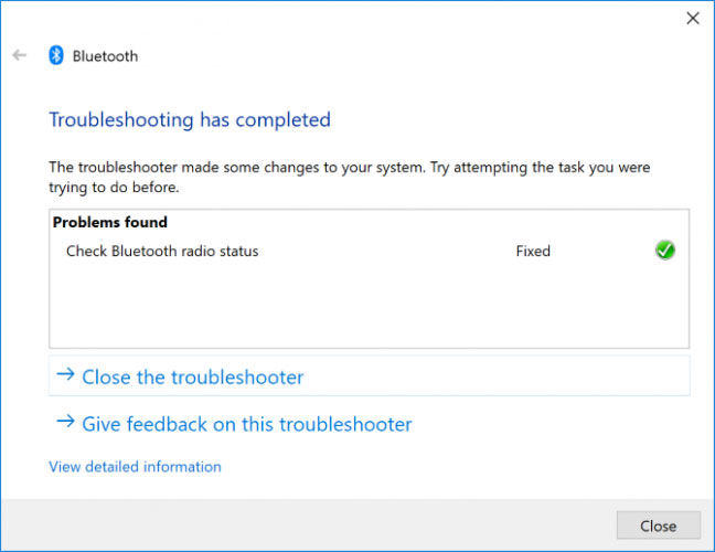 Chạy Bluetooth Troubleshooter